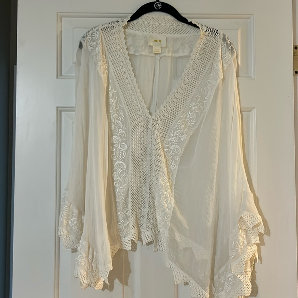 Size small white wrap Anthropology